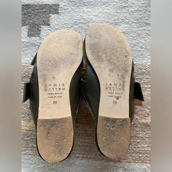 Jamie Haller Olive Double Buckle Slide Sz 38 - Picture 3 of 4